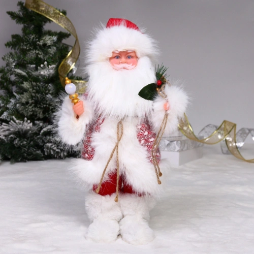 Дед Мороз - Лесовичок "Хранитель праздника" 40 см, Красный/белый