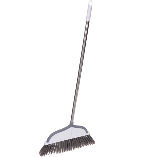 Щетка для пола с черенком "Профи" бело-серая 913