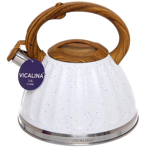 Чайник из нержавеющей стали 3,2л Vicalina Бисквит белый VL-0056_5