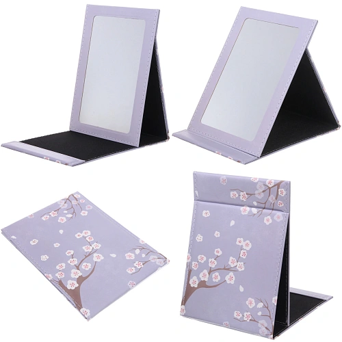 Зеркало косметическое складное ФОРТУНА БРИ, микс 4 дизайна, сакура, 2027,5см_13