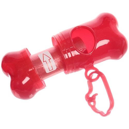 Контейнер с пакетами для уборки за собакой с карабином,цвет красный Ultramarine_4