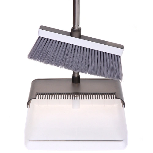 Набор для уборки, щетка для пола с совком Профи белый 8817_6