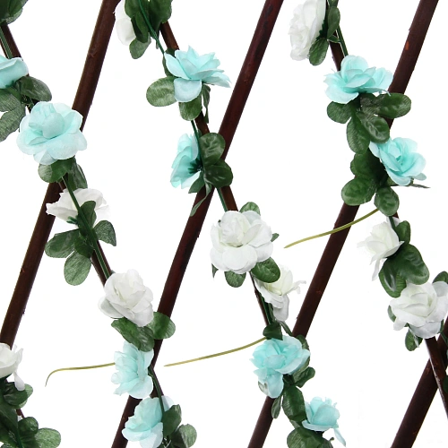 Забор декоративный Цветочная изгородь при ширине 2 м высота 0,95 м (h-1,2м в сложенном), Зеленый_8