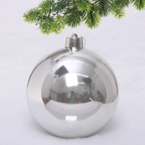 Новогодний шар 25 см "Глянец", серебро