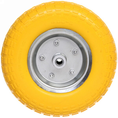 Колесо к тачке 13 4,00-6 (ось 16мм) вспененный полиуретан_7