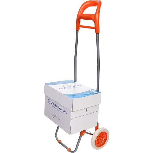 Тележка хозяйственная с сумкой (933034см, колеса 16см,грузоподъемность до 30 кг) Оранжевая_8