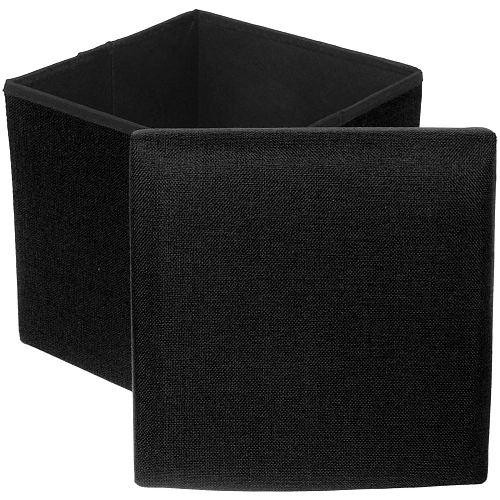 Короб для хранения вещей складной ВЕСТА, цвет черный, 303030см_4