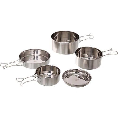 Набор посуды походной 5предметов (2котелка, 2ковша ,тарелка)_3