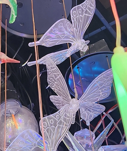 Гирлянда для дома НИТЬ "Бабочка" 8м 20 ламп LED, 10 насадок (10,5*7,6 см), прозр. провод, пост.свечение, IP-20, Теплый белый (возможность соединения)