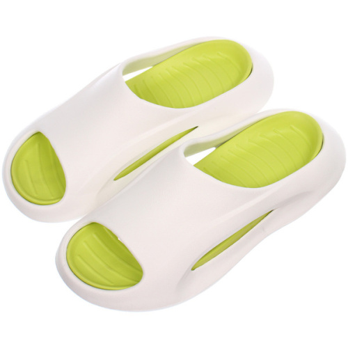 Шлепанцы мужские "PRIME", цвет белый, зеленая стелька, р-р 42-43