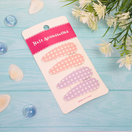 Зажимы для волос Collection School, принт горошек, 5,21,7см_3