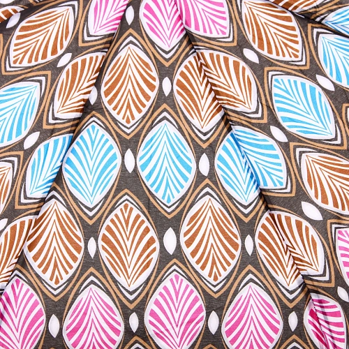 Зонт женский полуавтомат Ultramarine- Маниока, микс 6 цветов, 8 спиц, d-100см, длина в слож виде 28см, голубые цветы_21