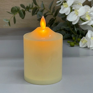 Сувенир с подсветкой "Свеча - Классика" 7,5*10см (работает от батареек 3 ААА)