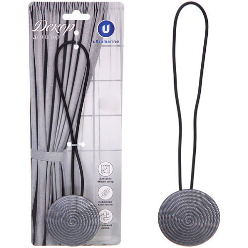 Подхват для штор на магните "Галактика графит" 6см S1741