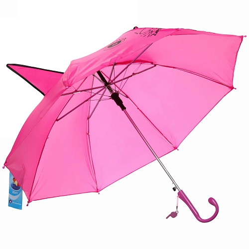 Ультрамарин Зонт детский полуавтомат со свистком Кошечка 90-d 514-18_7