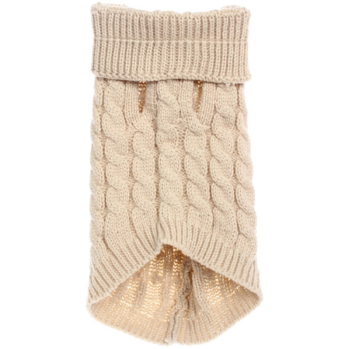 Кофта - свитер для мелких пород собак и кошек BRO Style, косички, цвет ореховый, р XL_5