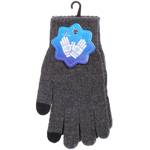 Перчатки мужские зимние сенсорные NEHOLOD, цвет серый, 24,59см (пакет с подвесом)_3