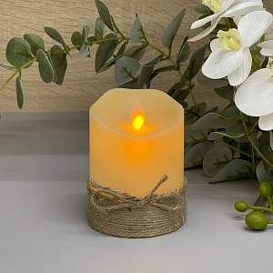 Сувенир с подсветкой "Свеча - Пламя" 7,5*10 см (работает от батареек 3 ААА)