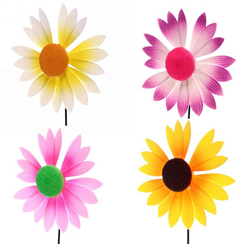 Фигура на спице "Ромашка" 13*60см ветрячок для отпугивания птиц