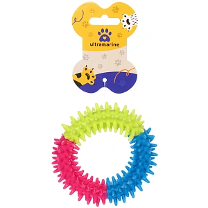 Игрушка для собаки "Кольцо - Зубочистка", мульти цвет, 9см (лейбл)✦