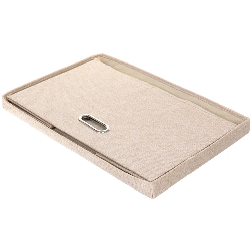 Коробка для хранения вещей складная с крышкой ДЭСТРА, цвет светло-бежевый, 503531см_4