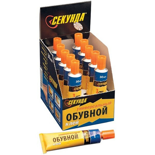Клей Секунда Обувной 30мл водостойкий шоу-бокс (10/60)