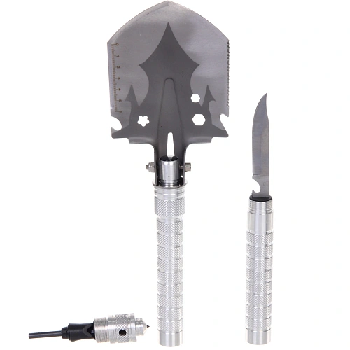 Набор туристический 3 предмета, лопата, пила, огниво, в чехле QH003_3