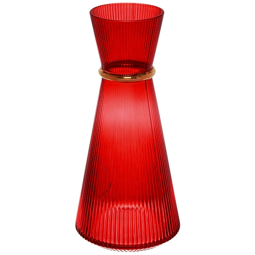 Ваза стеклянная VIVALDI 1350мл, красная_2