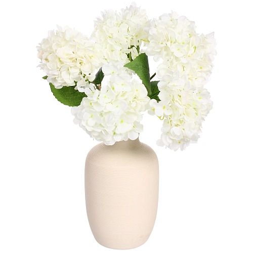 Искусственные цветы Гортензия  48см 5 цветков белые_6