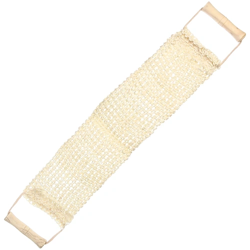 Мочалка для тела скрабирующая Ультрамарин-Удовольствие с деревянными ручками, средняя вязка 5010см_7