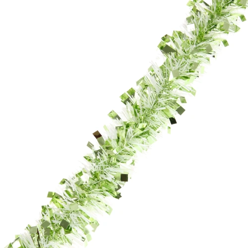 Мишура "Блеск" 2 м 9 см, Зеленый/Белый