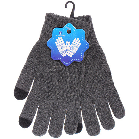 Перчатки мужские зимние сенсорные "NEHOLOD", цвет серый, 24,5*9см (пакет с подвесом)