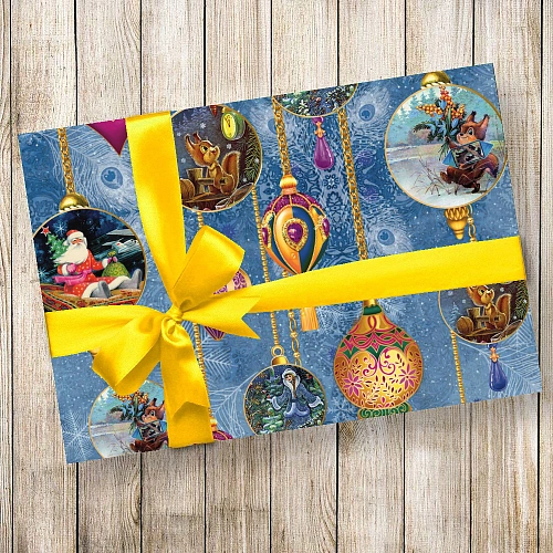 Бумага упаковочная 50х70 см Любимые игрушки детства!_4