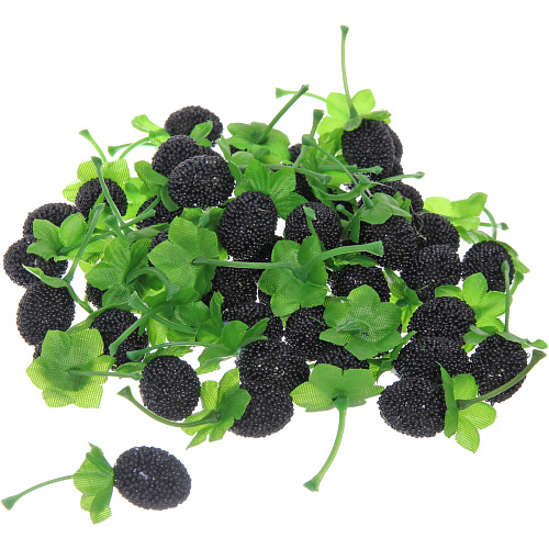 Муляж Ягодки черные 50шт в сетке_4