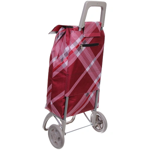 Тележка хозяйственная с сумкой (934030см, колеса 15см,грузоподъемность до 40 кг) бордовая_8