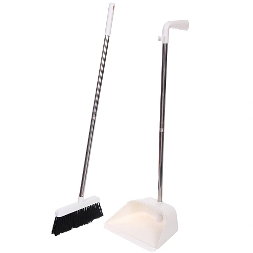 Набор для уборки, щетка для пола с совком Профи белый 8813_11