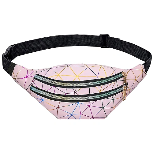 Сумка на пояс "Harizma", цвет пудровый, 31*12 см