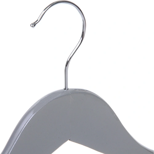 Плечики деревянные с выемками 3шт ИДЕЯДОМА, цвет серый, 4021см (Селфи)_6