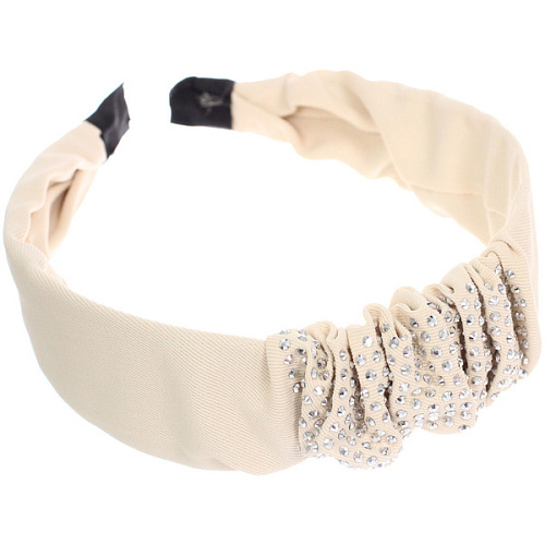 Ободок для волос МАРЦИПАН, ниона, ширина 2см, микс 6 цветов ( в пакете с подвесом)_3