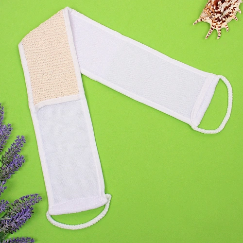 Мочалка для тела ULTRAMARIN AGORA, комбинированная, цвет белый, 7010см_3