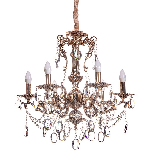 Люстра подвесная в стиле барокко "Аngelo" 6*40Вт Е14 8036 золото