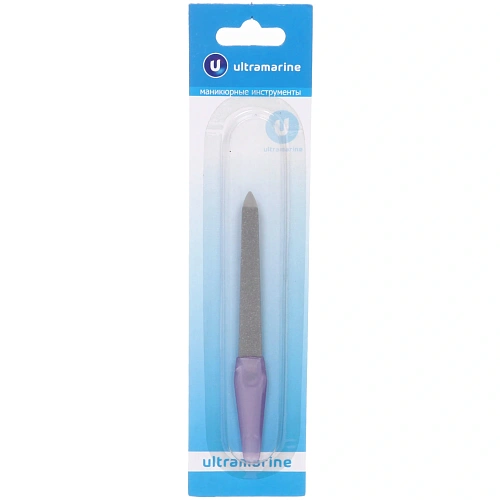 Пилка для ногтей металлическая на блистере Ультрамарин, цвет ручки микс, цвет пилки серебро,12,7см_8