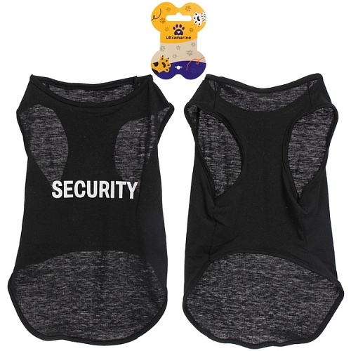 Майка для кошек и собак мелких пород "Бро на страже", размер ХL (обхват шеи 36, длина спинки 39см, объем груди 54см, от 9 до 11кг)