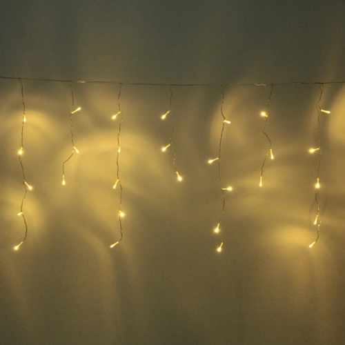 Гирлянда для дома БАХРОМА ш3м* в30/50 см 120 ламп LED, прозрачн.провод, 8 реж, IP-20, Теплый белый (возможность соединения)