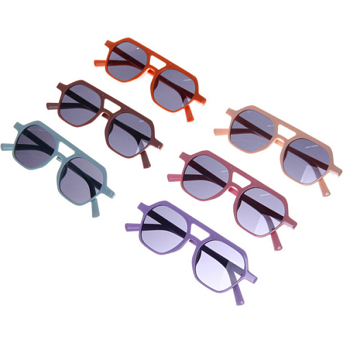 Очки солнцезащитные детские ЛЕТОЗДЕСЬ, авиаторы, микс 6 цветов_3