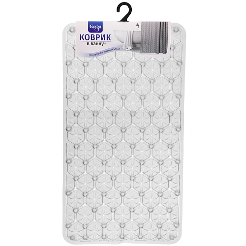 Коврик в ванну 67х37 "Эллада" серый