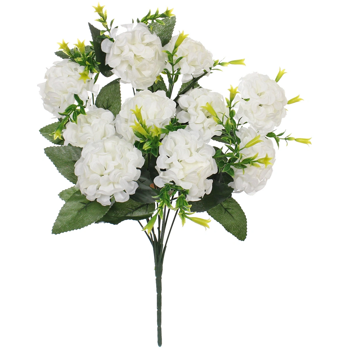 Искусственные цветы "Цветочная мелодия" Гортензии 40см 10 цветков белые