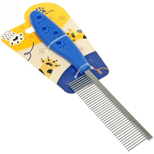 Расческа для кошек и собак Алиса 20см цвет синий Ультрамарин_3