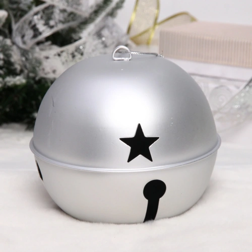 Новогодний шар "Бубенчик" 15 см, Серебро