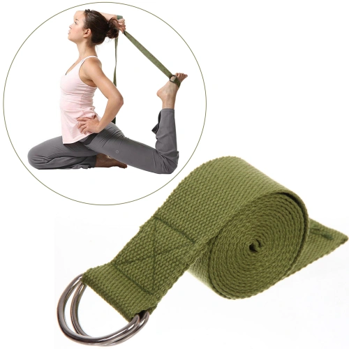 Ремень для йоги 180х4см, зеленый